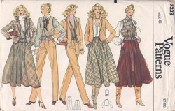 7228 VOGUE COLLAR JACKET,  VEST, BIAS SKIRT, PANTS PATTERN 14